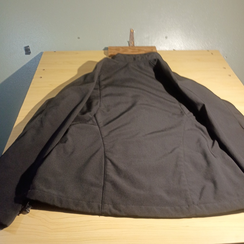 Free Country Softshell Jacket Women Ladies Medium Gray Faux Fur Lined Full Zip